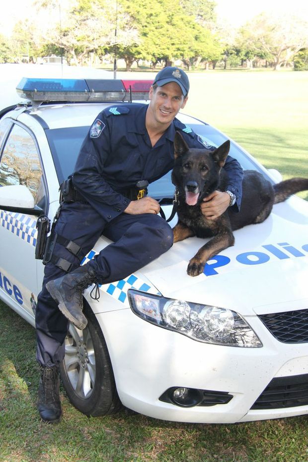 Sergeant Marcus Hahn with PD Tunza